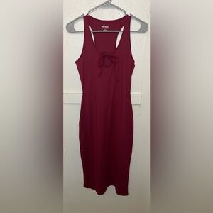 Elegant Burgundy Dress